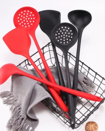 Silicone Kitchen Utensils 2-piece set (Spatula, Soup Spoon, Non Stick Pot)